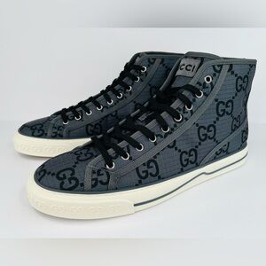Gucci Tennis 1977 GG Supreme Men High Top Bootie Sneaker UK 12 - US 12.5 - EU 46